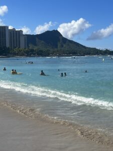 View of Diamond Head from Waikiki Beach
